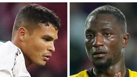 Thiago Silva contra Guirassy en el Fluminense-Borussia Dortmund