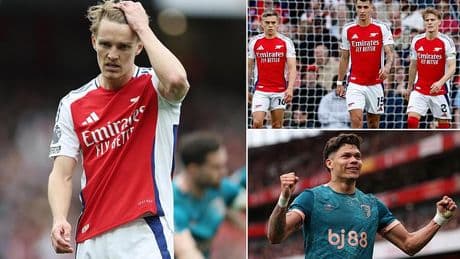 Martin Odegaard brands Arsenal's second-half capitulation against Bournemouth 'not acceptable' - as Mikel Arteta urges his players to use the 'rage' from the defeat in crunch PSG clash