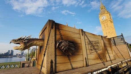 Harry Potter fans stunned as giant dragon roars through London streets