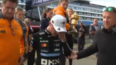 Lando Norris injured in British GP celebrations after fence collapses at Silverstone