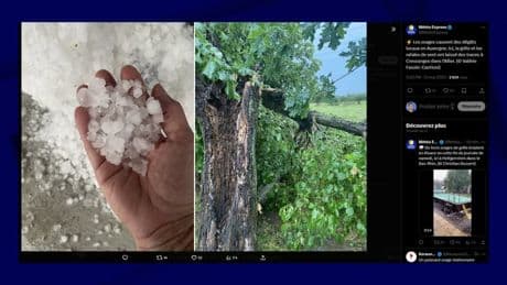 Grêle, foudre... Les images impressionnantes des orages qui traversent la France