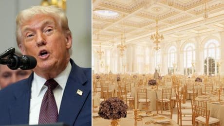 Trump tearing down parts of White House to build £150,000,000 ballroom