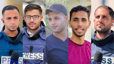 ‘It was horrific’: Witnesses tell how missiles tore through journalists’ tent in Gaza City