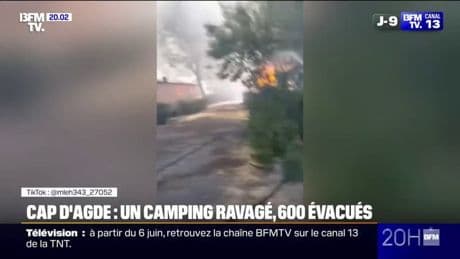 "Ça pétait dans tous les sens": le témoignage de vacanciers évacués lors de l'incendie dans un camping au Cap d'Agde