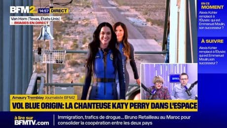La chanteuse Katy Perry s'apprête à s'envoler dans l'espace à bord d'une fusée Blue Origin