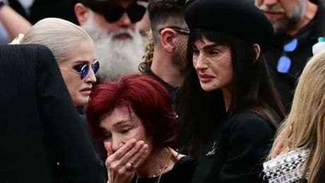 Ozzy Osbourne's children Kelly and Jack and rarely seen sister Aimee arrive at funeral