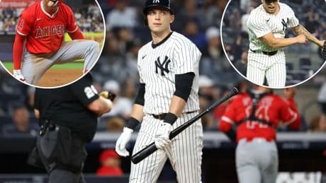 Yankees’ bats feeble again as scoreless streak hits 20 innings during loss to Angels in extras
