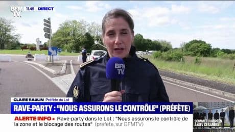 Rave-party: "Autour de 10.000 personnes sur la zone", détaille la préfète du Lot