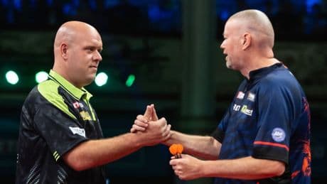 Nederlandse dartklassieker valt tegen, vloekende Van Gerwen verslaat 'Barney'