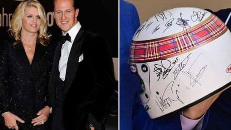 Michael Schumacher signs helmet for charity auction - 12 years after horror accident