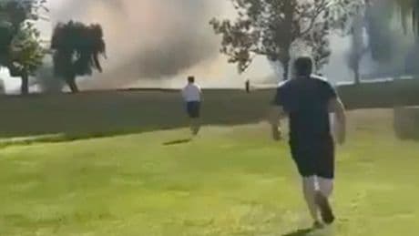 Southend plane crash: Golfers rush to distressing scene after huge explosion