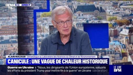 Canicule: "s'attaquer à la première cause du problème, les gaz à effet de serre", explique Alain Mazaud, climatologue au Laboratoire des Sciences du Climat et de l'Environnement