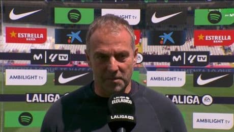Flick: "Tras la derrota en Milán es bueno jugar ya el Clásico"
