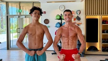 Cristiano Ronaldo and Mo Salah still at peak fitness as they show off six packs at 40 and 33