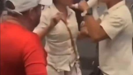 Man fights passenger after she refused to give up seat for him and his wife