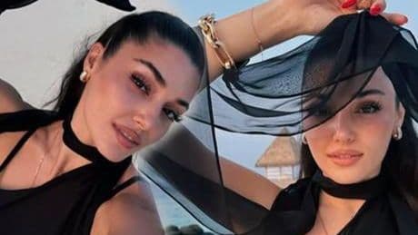 Hande Erçel'den sevgilisi Hakan Sabancı ile yeni kare! Siyah kombini dikkat çekti