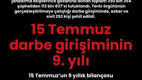 15 Temmuz darbe girişiminin 9. yılı