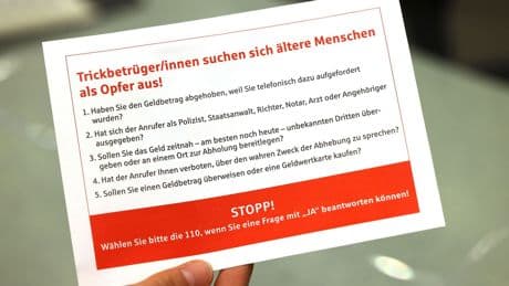 Kriminalität: Falsche Handwerker bringen Rentnerin um Ersparnisse