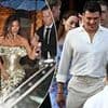 How Jeff Bezos and Lauren Sanchez' wedding celebrations have run into stormy waters - from a huge freak thunderstorm to eye-sore scaffolding and protests (as well as guests' drama!)