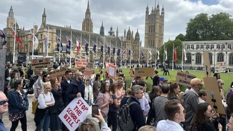 Protesters rally against Government’s ‘insane’ Schools Bill