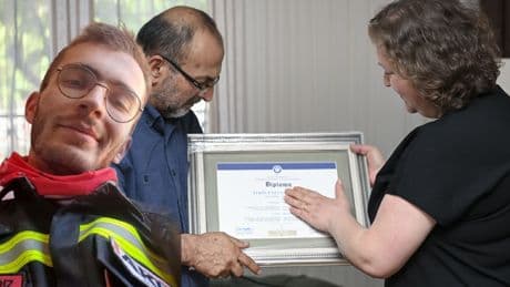 Yangın şehidinin diploması ailesine verildi