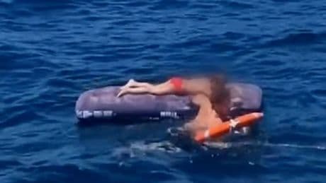 Grandmother and grandson swept 4km out to sea on inflatable mattress