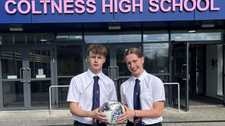 Talented footballers at Wishaw school sign professional contracts with SPFL clubs