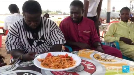 Spaghetti man goes viral in Togo