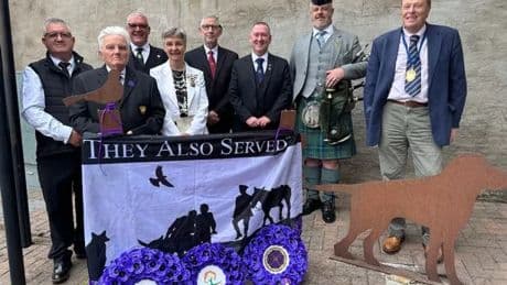 Armed Forces charity host Purple Poppy Day in West Lothian honouring animals who served in wars
