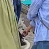 Moment vigilante Italian councillor catches female pickpocket in the act in Venice before alerting crowds of tourists