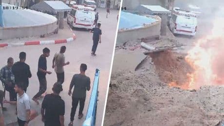 Beelden verschenen van aanval op Europees Ziekenhuis in Gazastrook