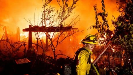 Quick-moving wildfire scorches historic California gold mining town, burning multiple homes