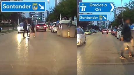 Se desata la furia en redes al ver el temerario comportamiento de una conductora al encontrarse con unos peatones en el centro de Santander: “Está mal que crucen así, ¡pero tampoco aceleres!”