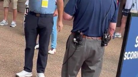 Ryder Cup legend in furious argument over golf etiquette with respected TV reporter at US Senior Open