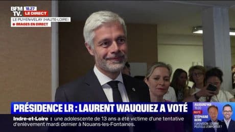 Présidence LR: "Je suis extrêmement confiant, j'ai fait une campagne à la Chirac", déclare Laurent Wauquiez après avoir voté