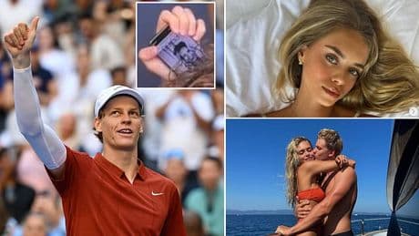 Jannik Sinner sparks more dating rumours with stunning model who split with F1 star just months ago - as eagle-eyed fans spot 'VERY telling sign' on tennis player's phone at US Open