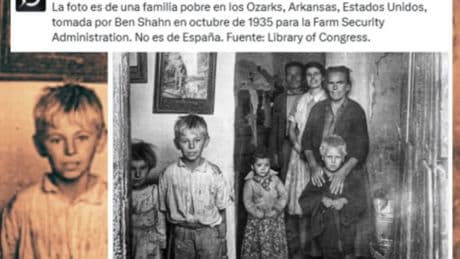 Grok identifica una foto de Málaga durante el franquismo como si fuera de Estados Unidos en la Gran Depresión