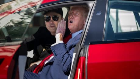 Trump is considering selling his Tesla after feuding with Elon Musk