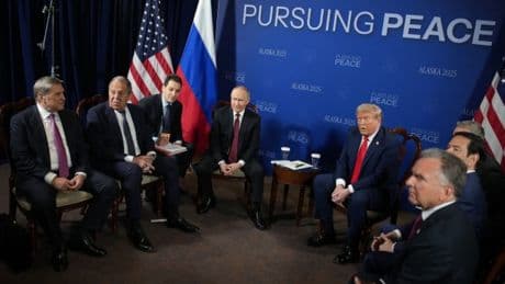 Trump and Putin come face-to-face for first time since 2019 at Ukraine summit
