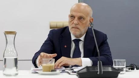 Tebas avisa al Barça: "Ahora mismo no puede inscribir a Joan Garcia"