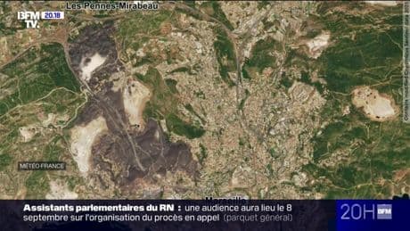 Les dégâts vus du ciel de l'incendie à Marseille