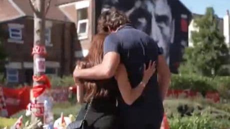 Diogo Jota’s heartbroken wife and Liverpool players lay flowers at Anfield