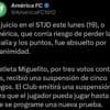 Terceros es suspendido por 5 partidos en el Brasil, según el STJD