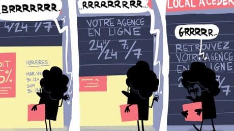 Les agences bancaires françaises en voie de disparition