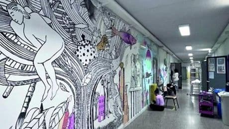 Savona, il murale degli studenti del liceo artistico Arturo Martini