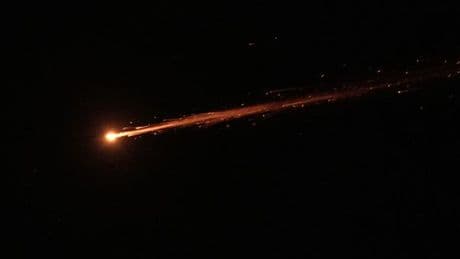 Terrified holidaymakers watch Iranian missiles soar over holiday hotspot