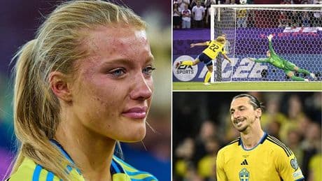Zlatan Ibrahimovic sends message to 'sad' Sweden teen Smilla Holmberg after her miss against England in the 'worst penalty shoot out ever'