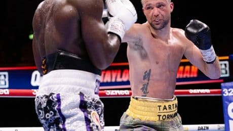 Josh Taylor shows off brutal face injuries after crushing Ekow Essuman loss and explains why he stormed out of the ring
