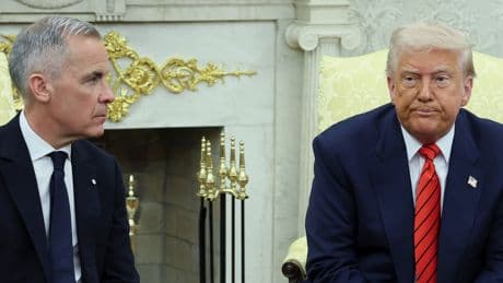 Carney defiende ante Trump que Canadá “no está en venta” y el presidente estadounidense le responde: “Nunca digas nunca”