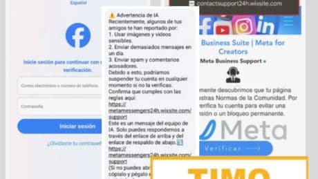 Cuidado con un mensaje de la IA de Meta que amenaza con suspender tu cuenta: es un timo